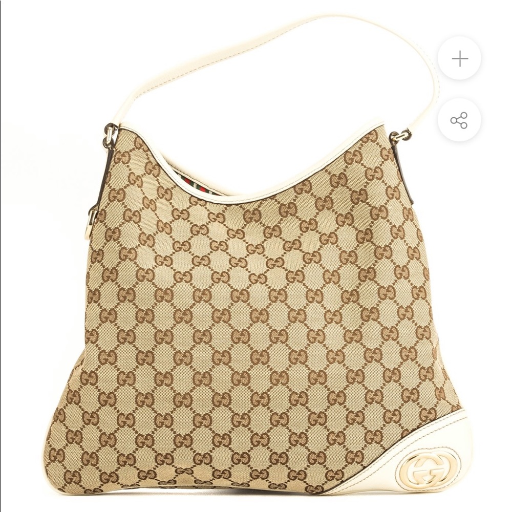 (Sold) Authentic Gucci canvas hobo Bag